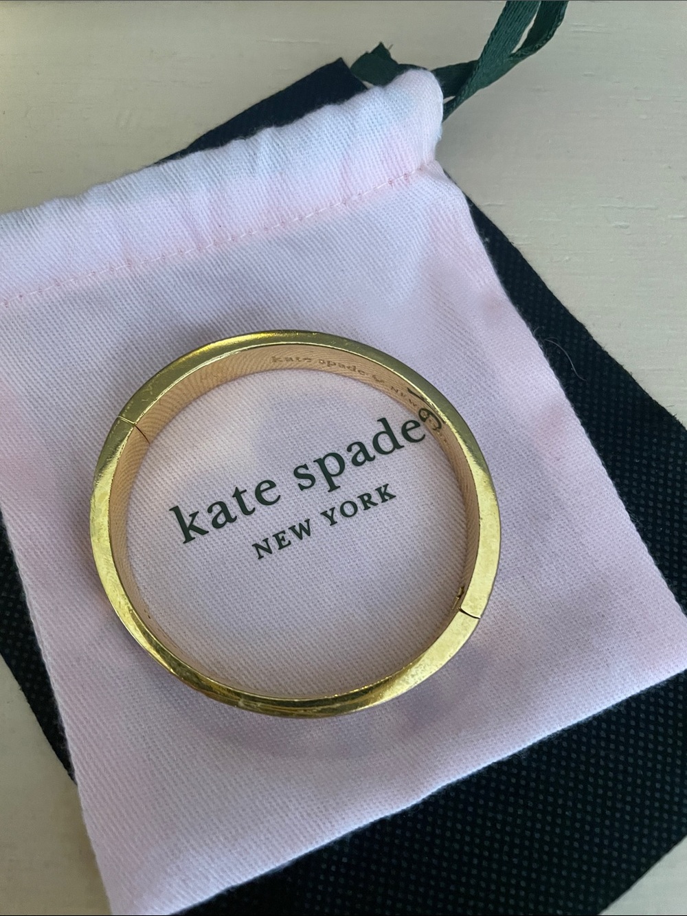 kate spade Gold Hinged Anchor Bangle Bracelet Never Worn. Bag included.